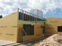 Colocación de placas osb, membrana de viento y vapor