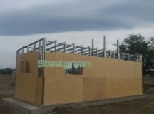 Colocación de placas osb, membrana de viento y vapor