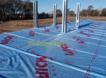 Colocación de placas osb, membrana de viento y vapor