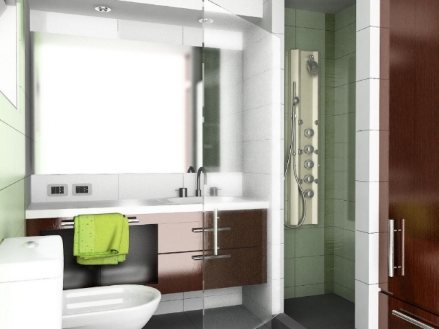 Modelo Arlanzón - Baño completo y moderno con espejo y ducha con cabina.